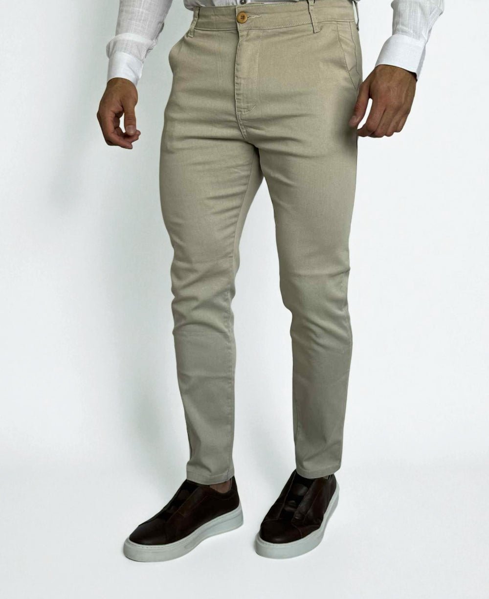 Calça Alfaiataria Areia com Regulagem - Truehero