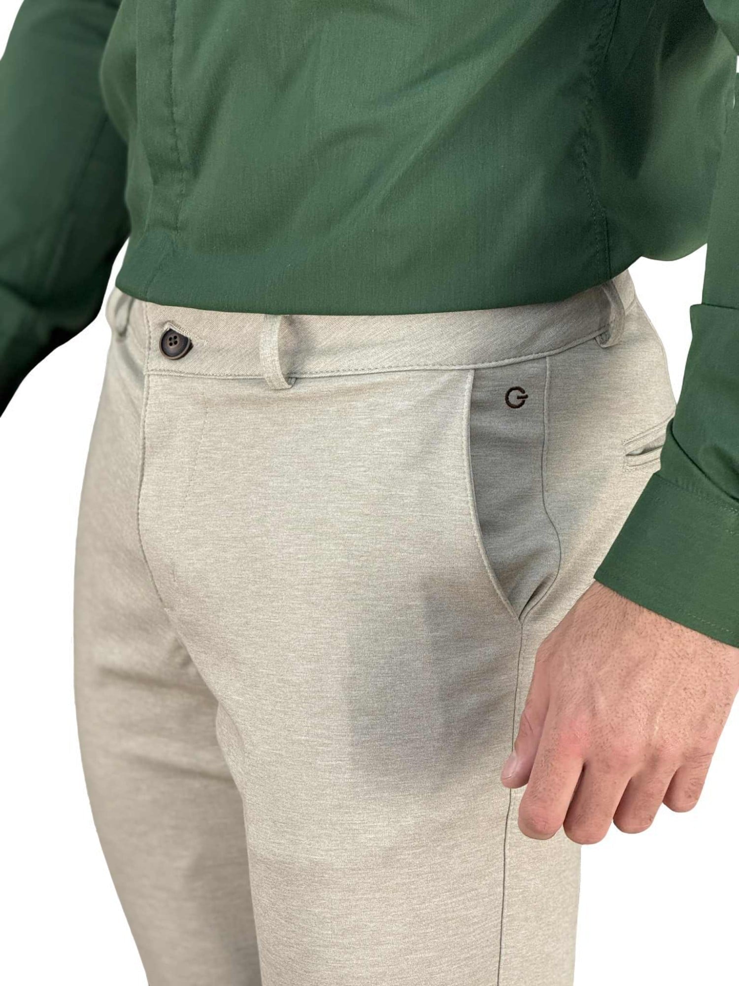 Calça Alfaiataria Areia Claro Masculina Slim - Guilherme soul