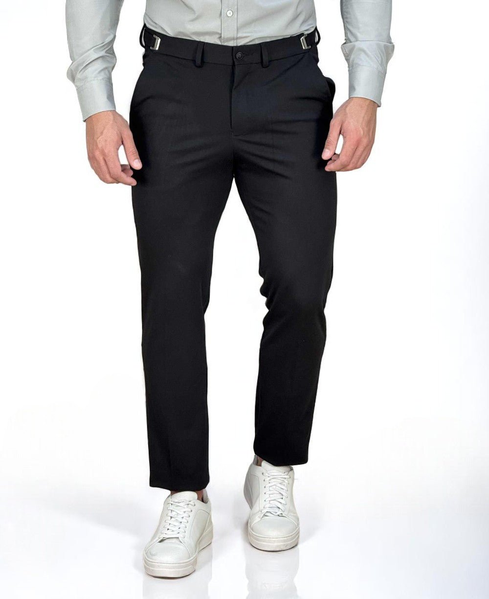 Calça Alfaiataria Preto Masculina Com Regulagem Slim - Guilherme Soul