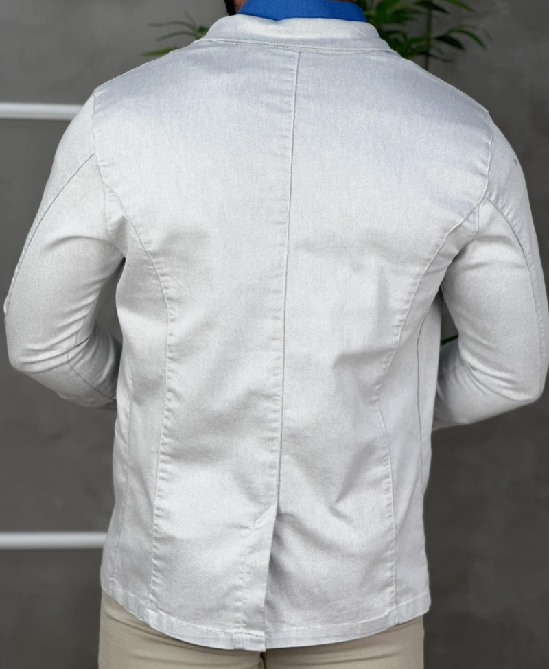Blazer Cinza Mascla Masculino Básico Com Bolso - Paladho´s Jeans Wear