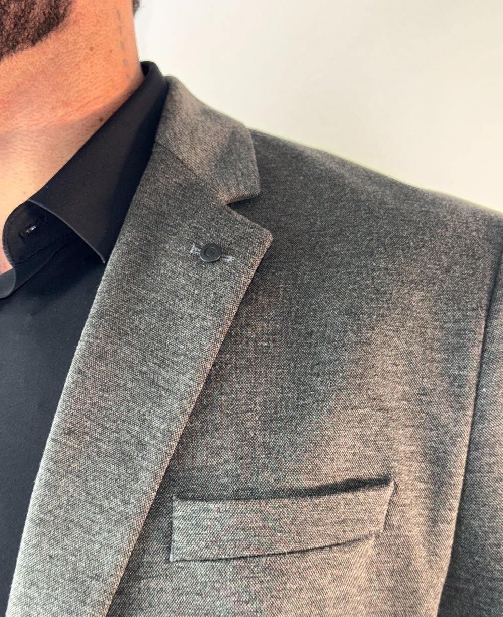 Blazer Mescla Escuro Piquet Slim - Guilherme Soul