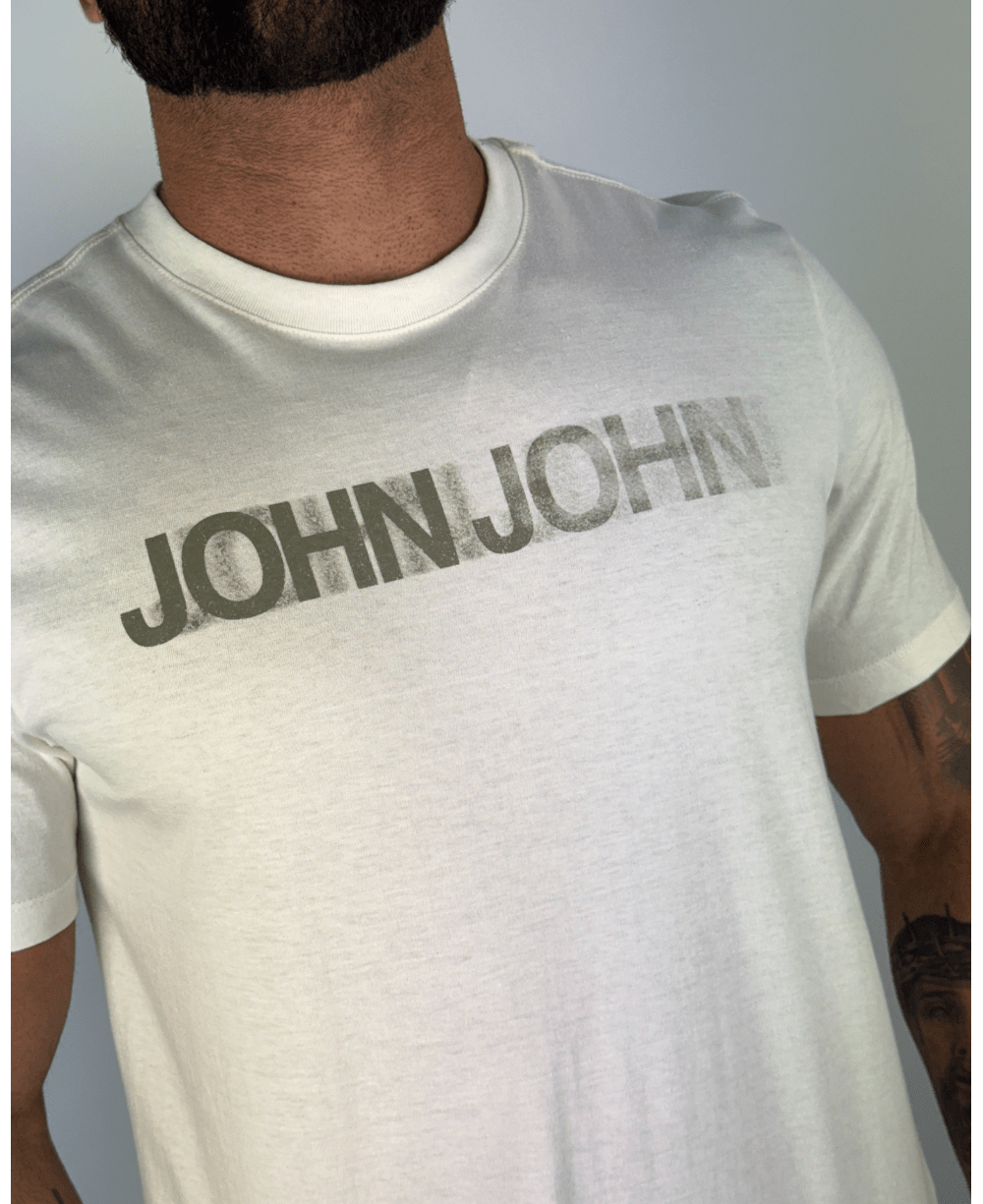 Camiseta Regular Fit Blurred White - John John