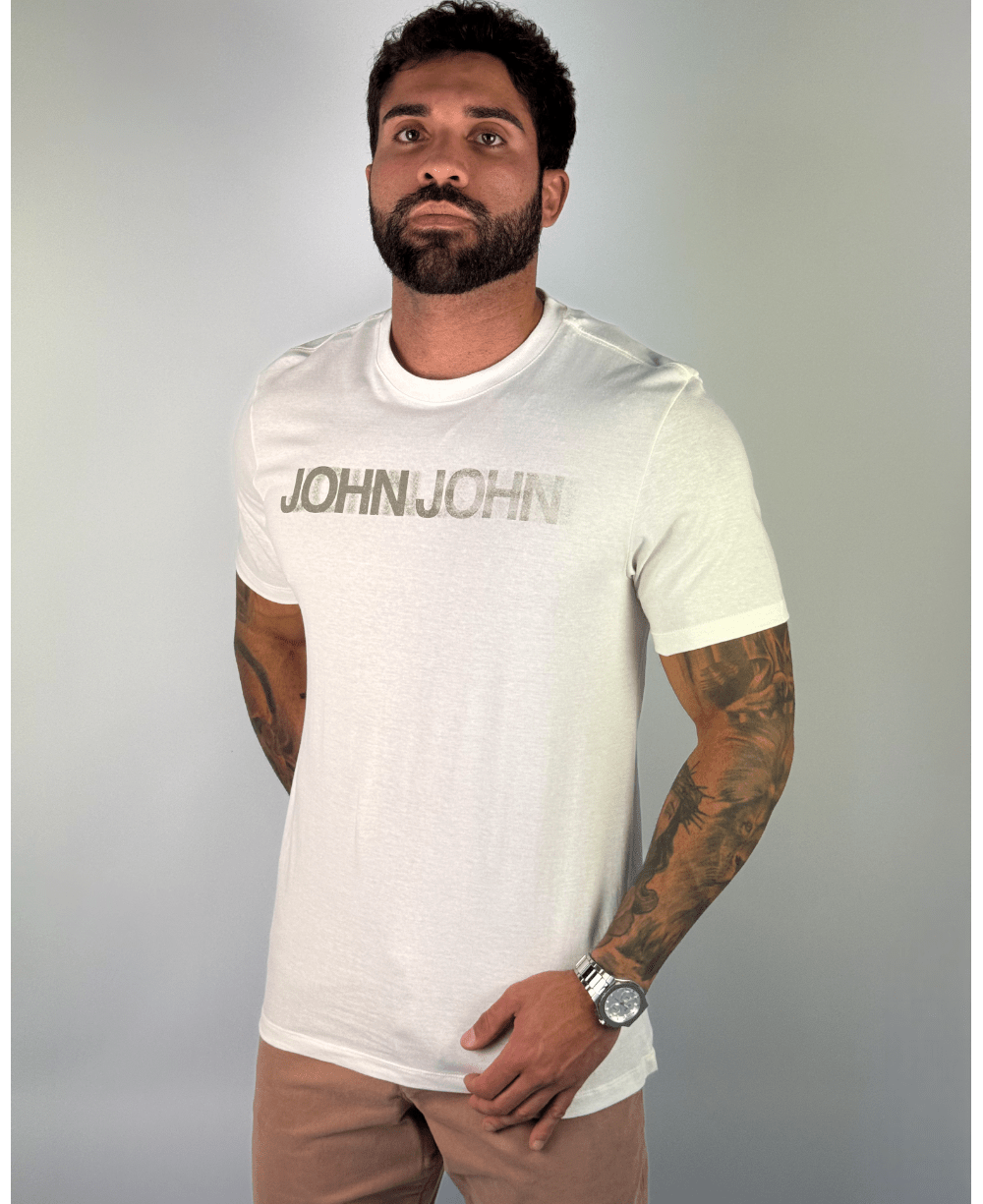 Camiseta Regular Fit Blurred White - John John