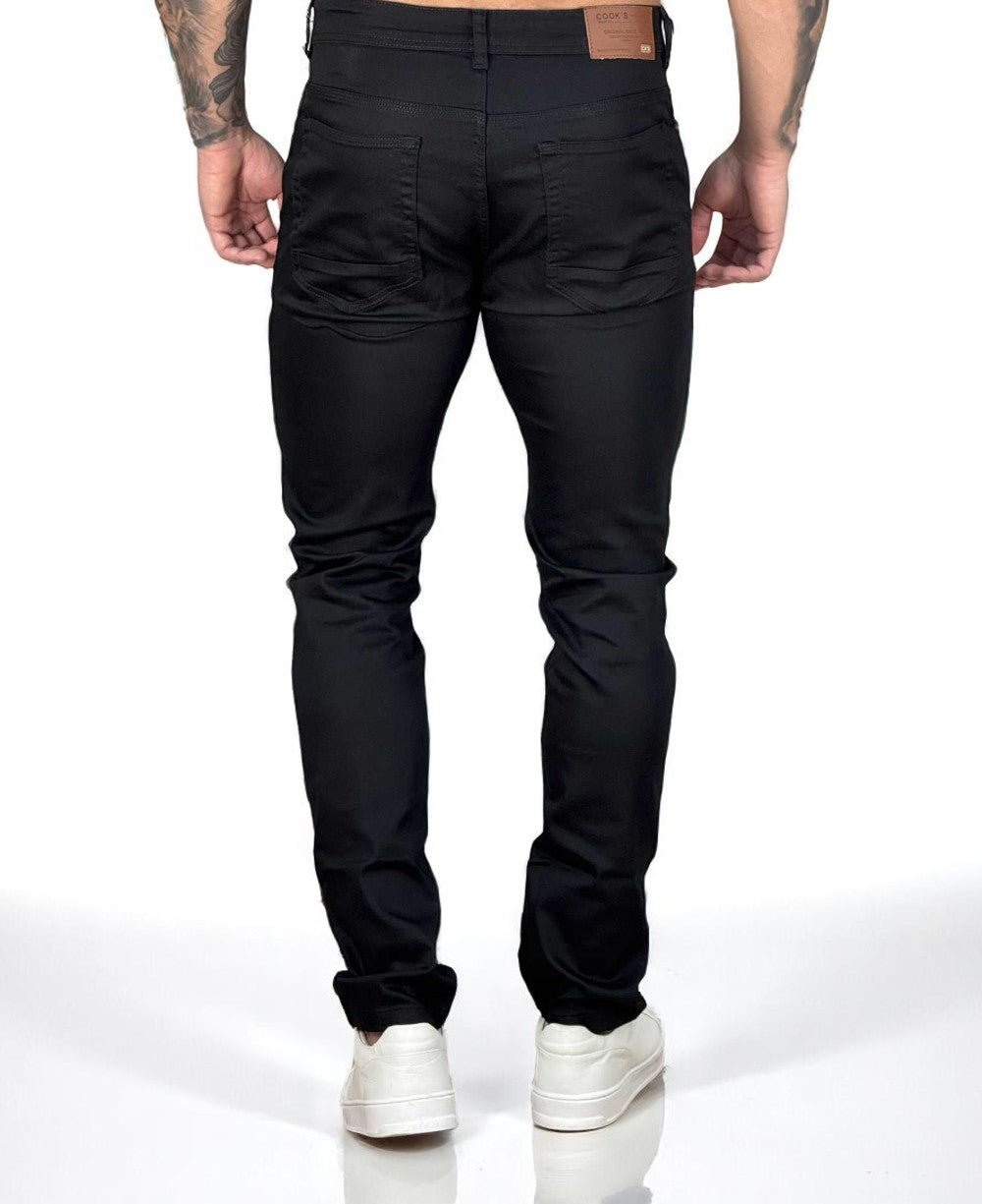 Calça Skinny Preta Masculina com Lycra - Cook's