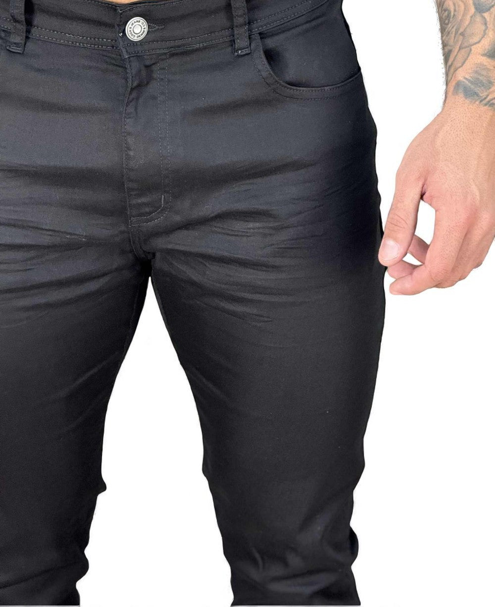 Calça Skinny Preta Masculina com Lycra - Cook's