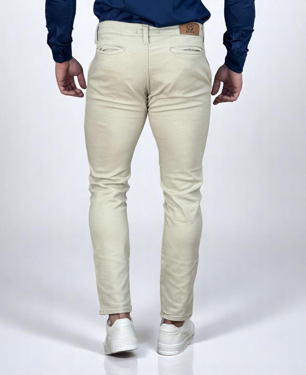 Calça Alfaiataria Bege Masculina com Lycra Essencial - Rota