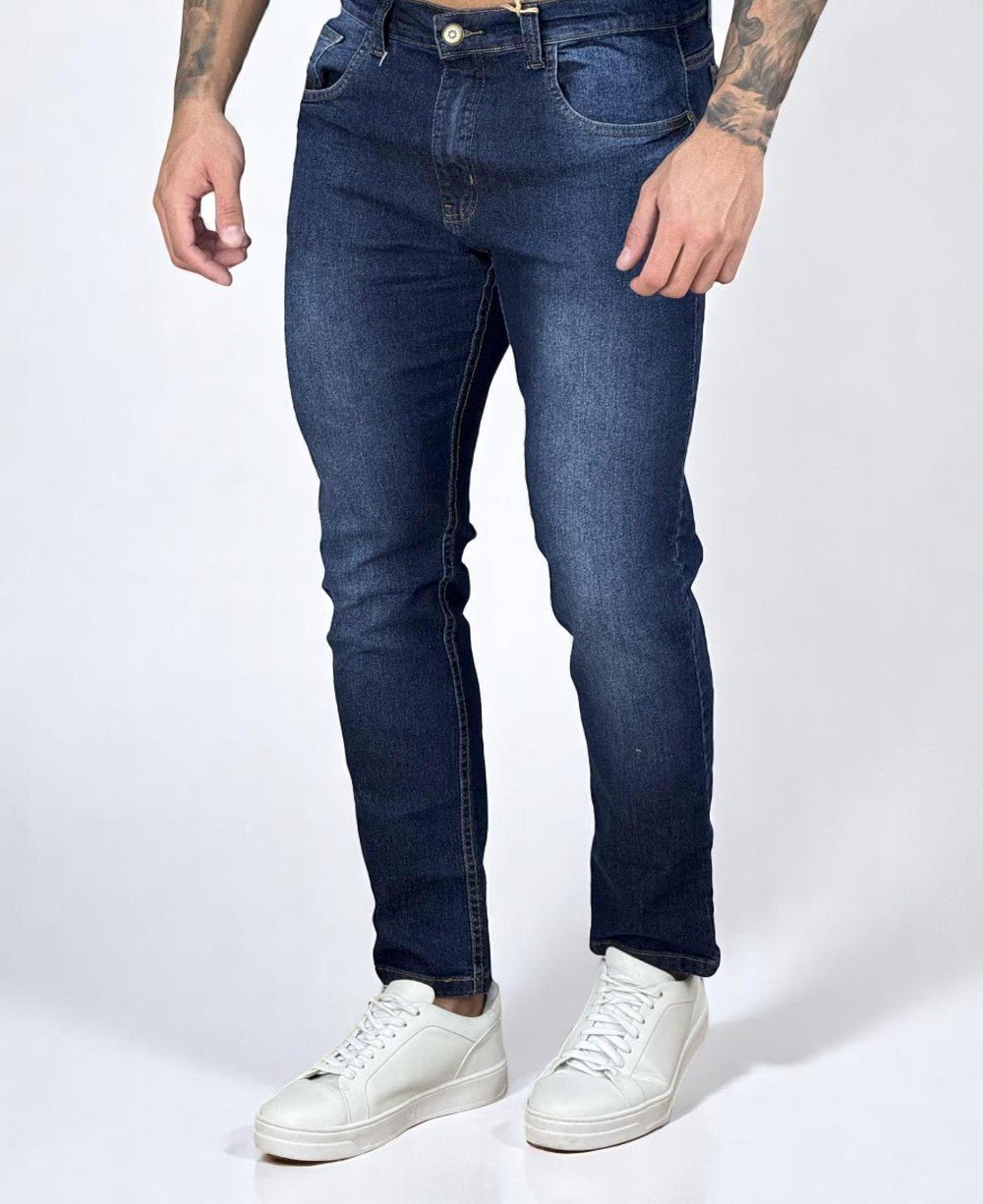 Calça Jeans Escuro Masculina com Lycra Confort