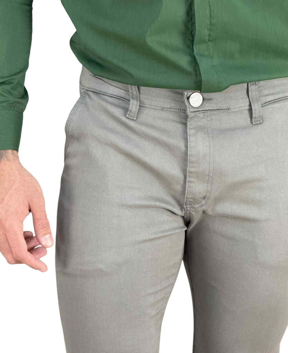 Calça Alfaiataria Cinza Masculina com Lycra - Rota 77