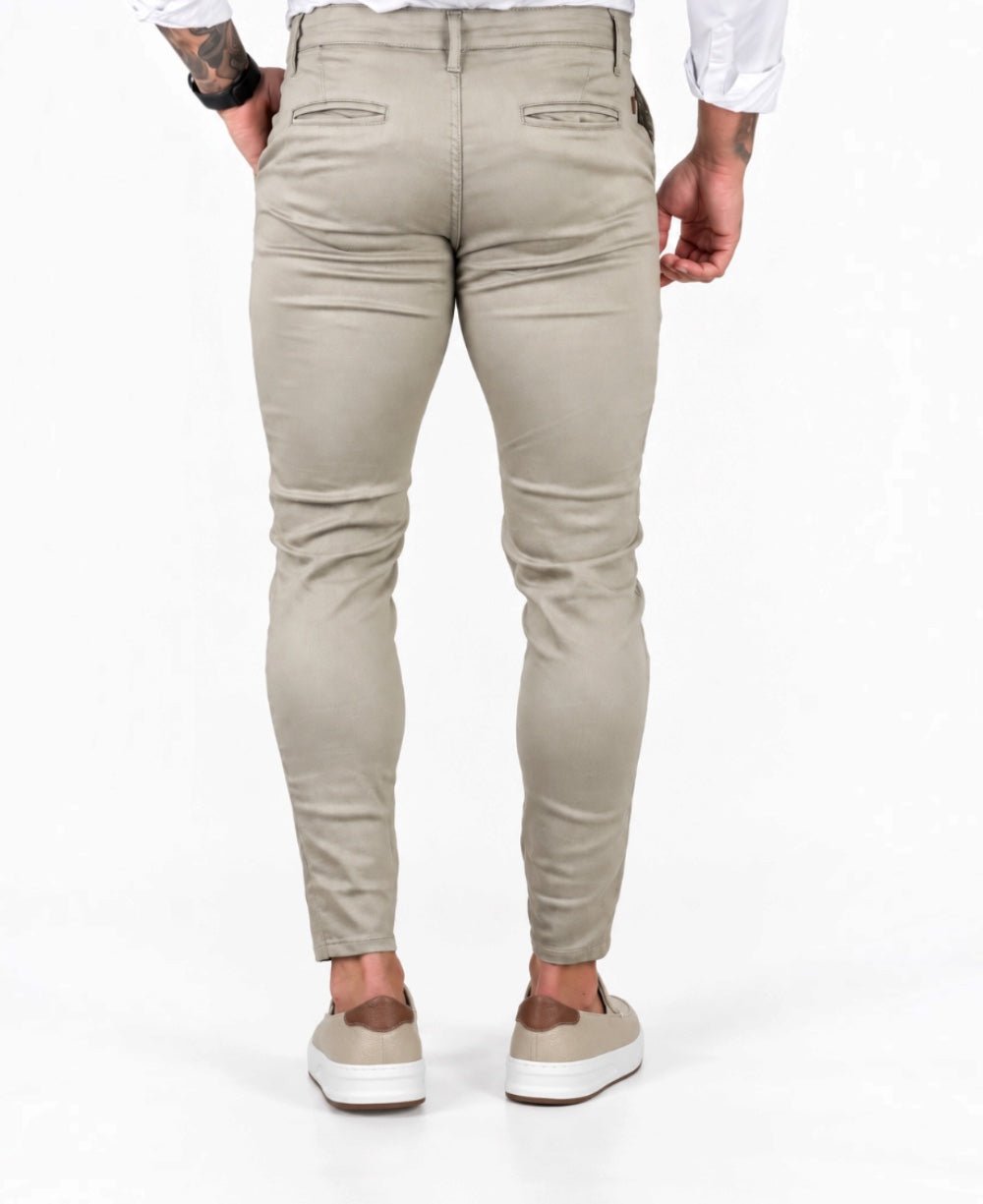 Calça Alfaiataria Areia Masculina com Regulagem - True Hero