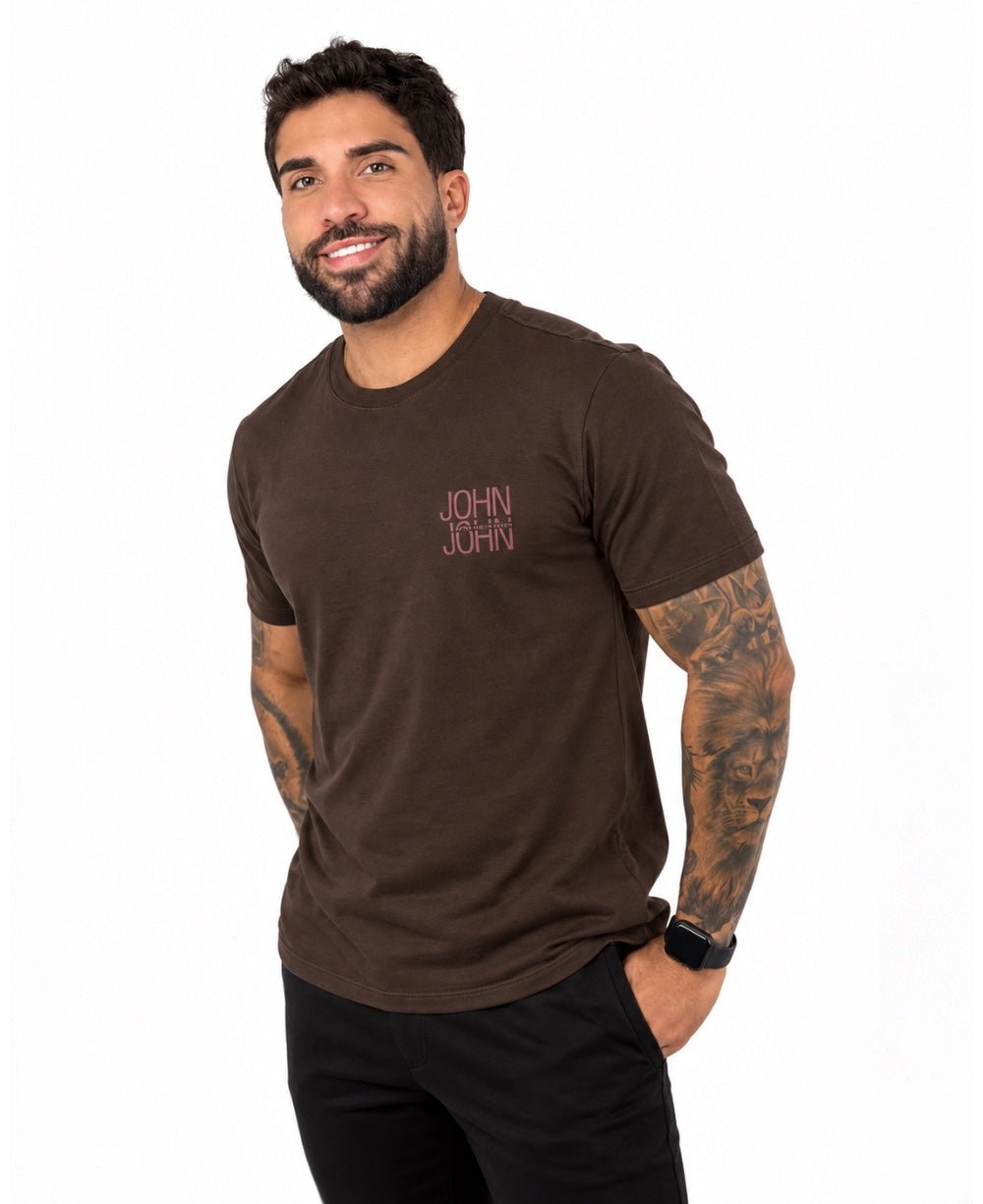 Camiseta Marrom Masculina Regular Fit - John John