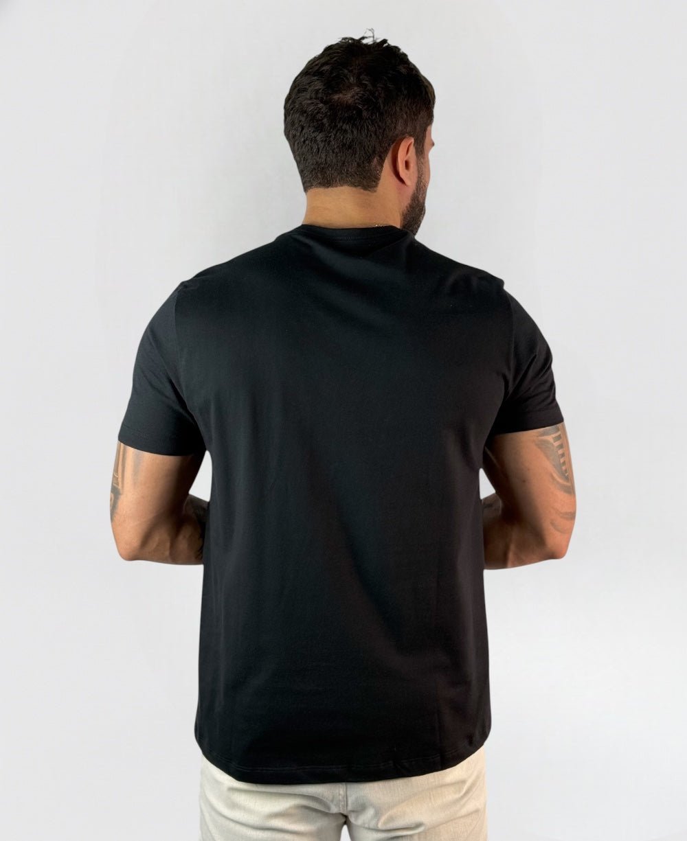 Camiseta Masculina Preto Malha Regular - Aramis