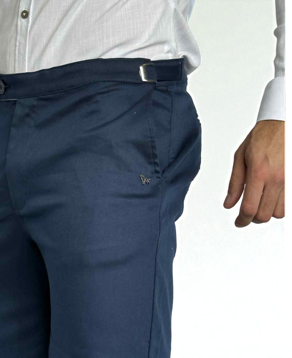 Bermuda Alfaiataria Azul Marinho com Regulagem - Per Pochi