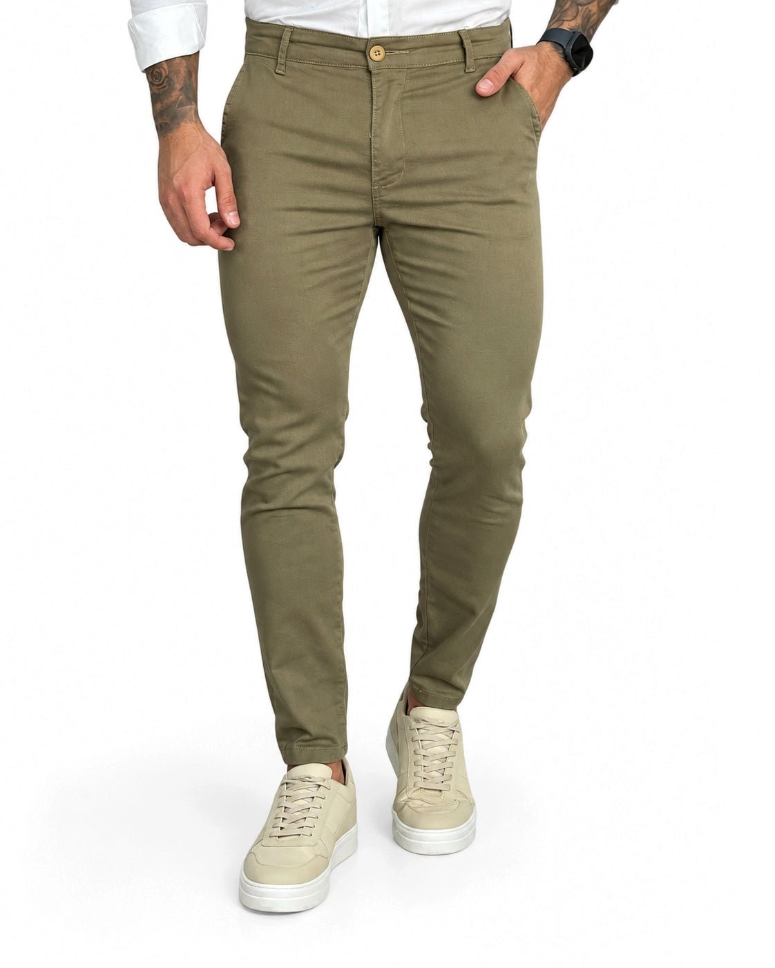 Calça Alfaiataria Caqui Slim Masculina - Codi Jeans