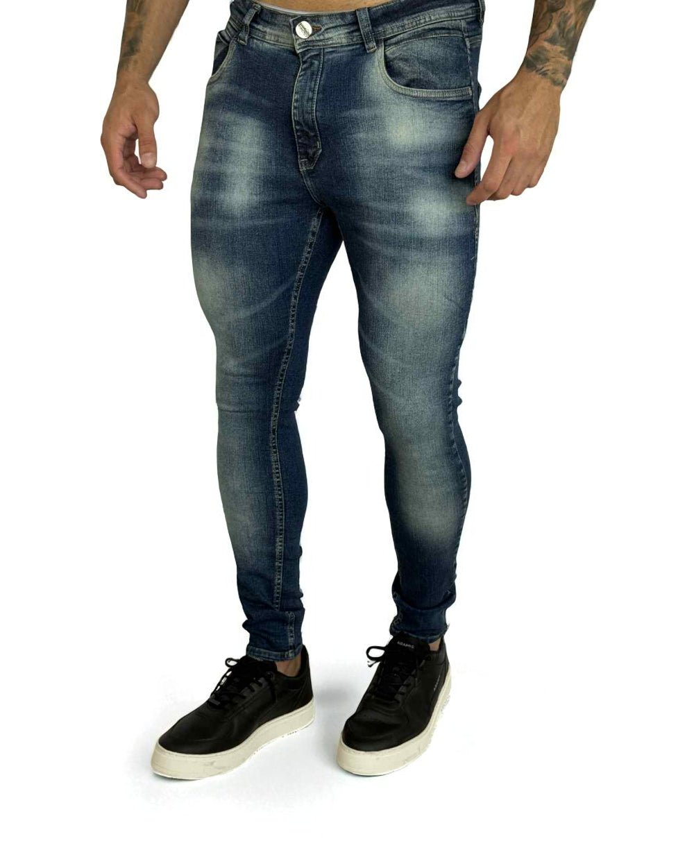 Calça Jeans Azul Bigodes Masculina Skinny- City Denim