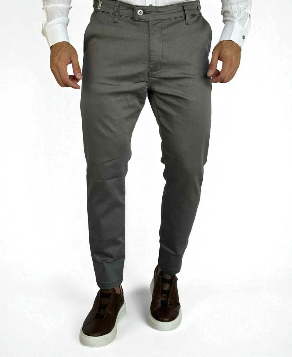 Calça Alfaiataria Cinza com Regulagem - Truehero