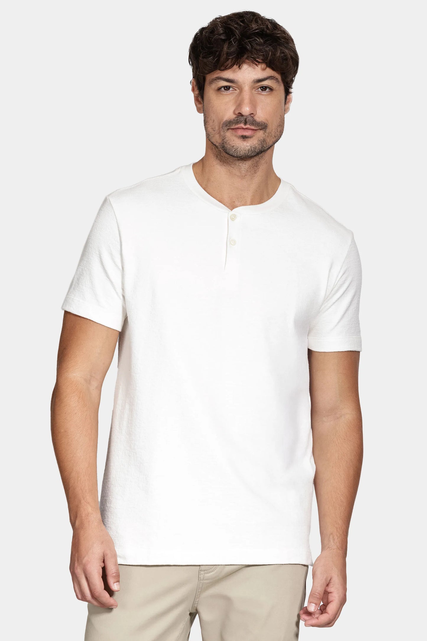 Camiseta Manga Curta Malha Portuguesa Tricot Off White