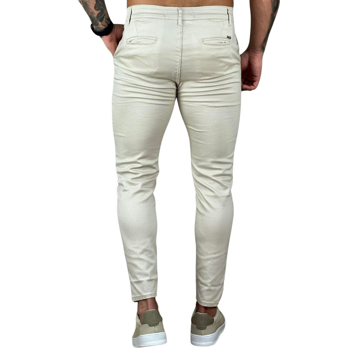 Calça Alfaiataria Creme Masculina Sknny - Truehero