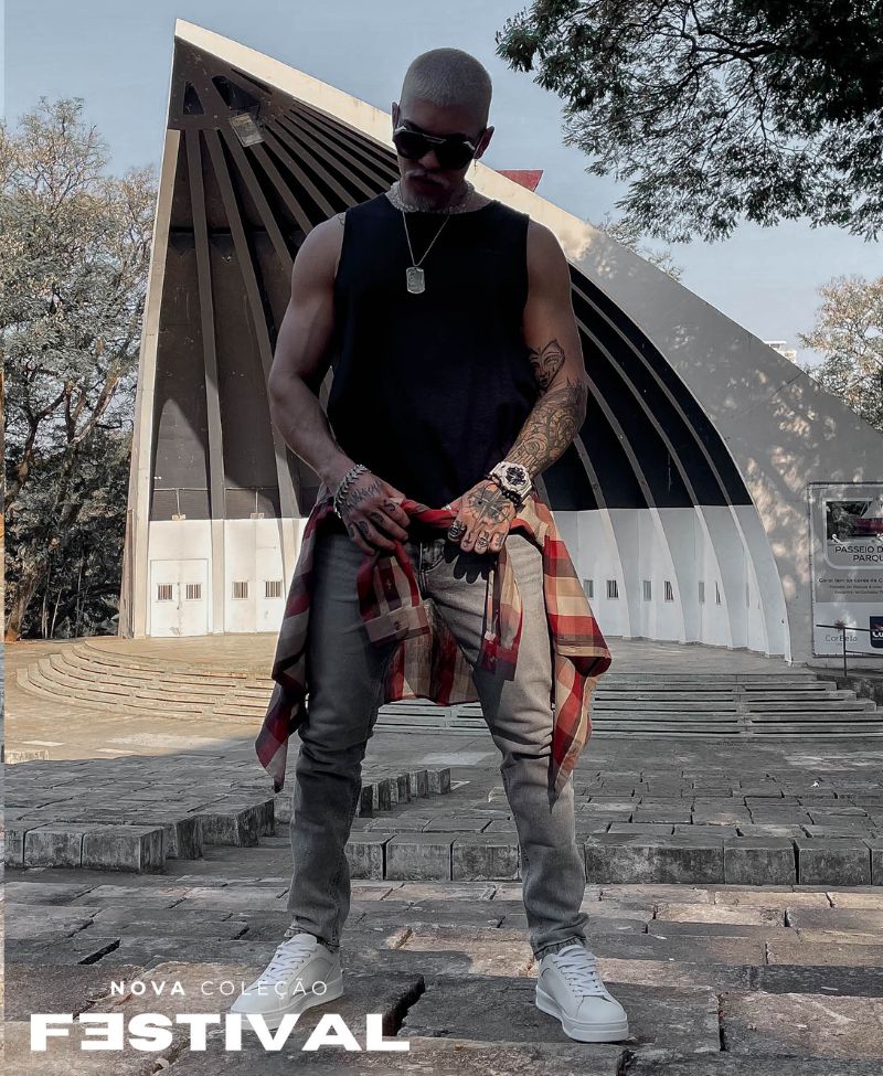 Camisa Casual Caqui Xadrez Masculina ML - Acostamento