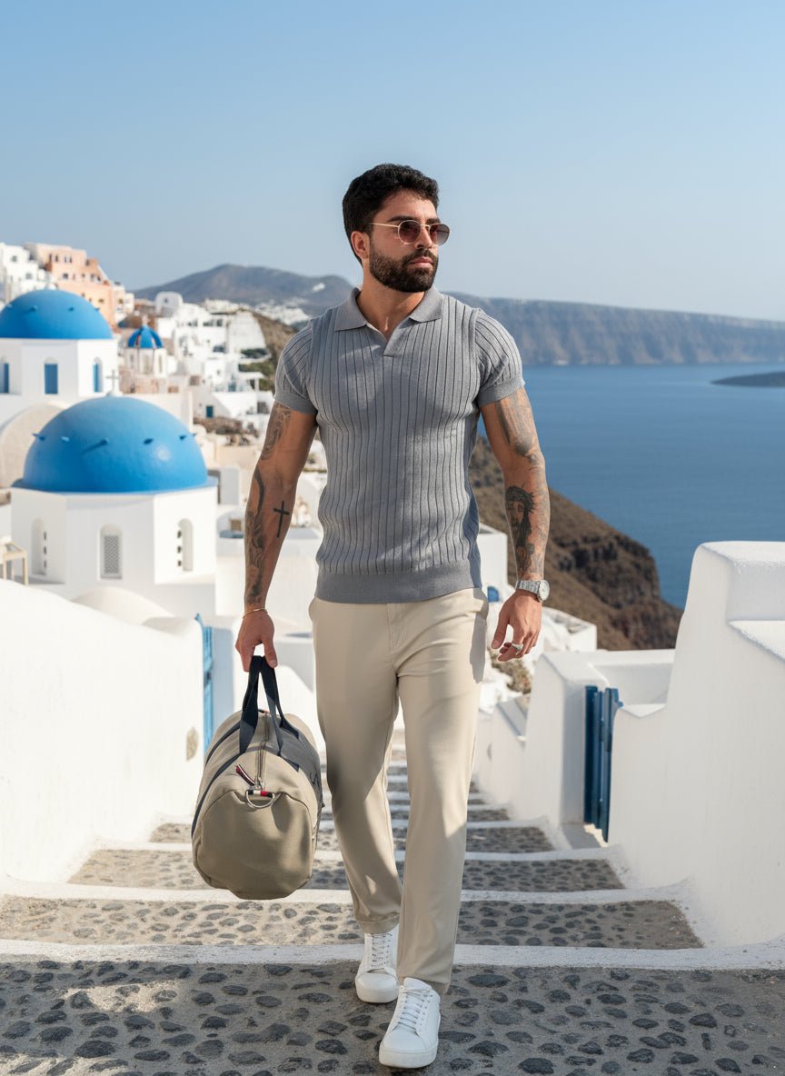 Polo Tricot Slim Masculino Capri - Per Pochi