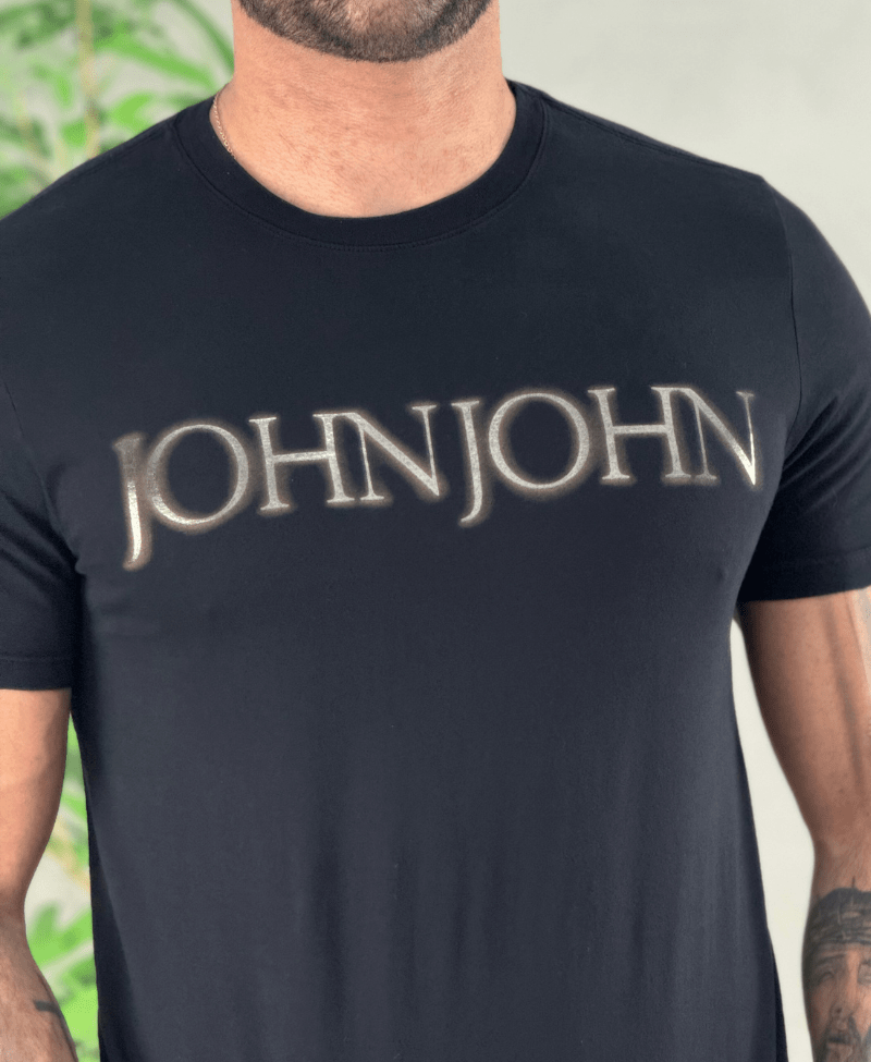 Camiseta Preta Masculina John King - John John
