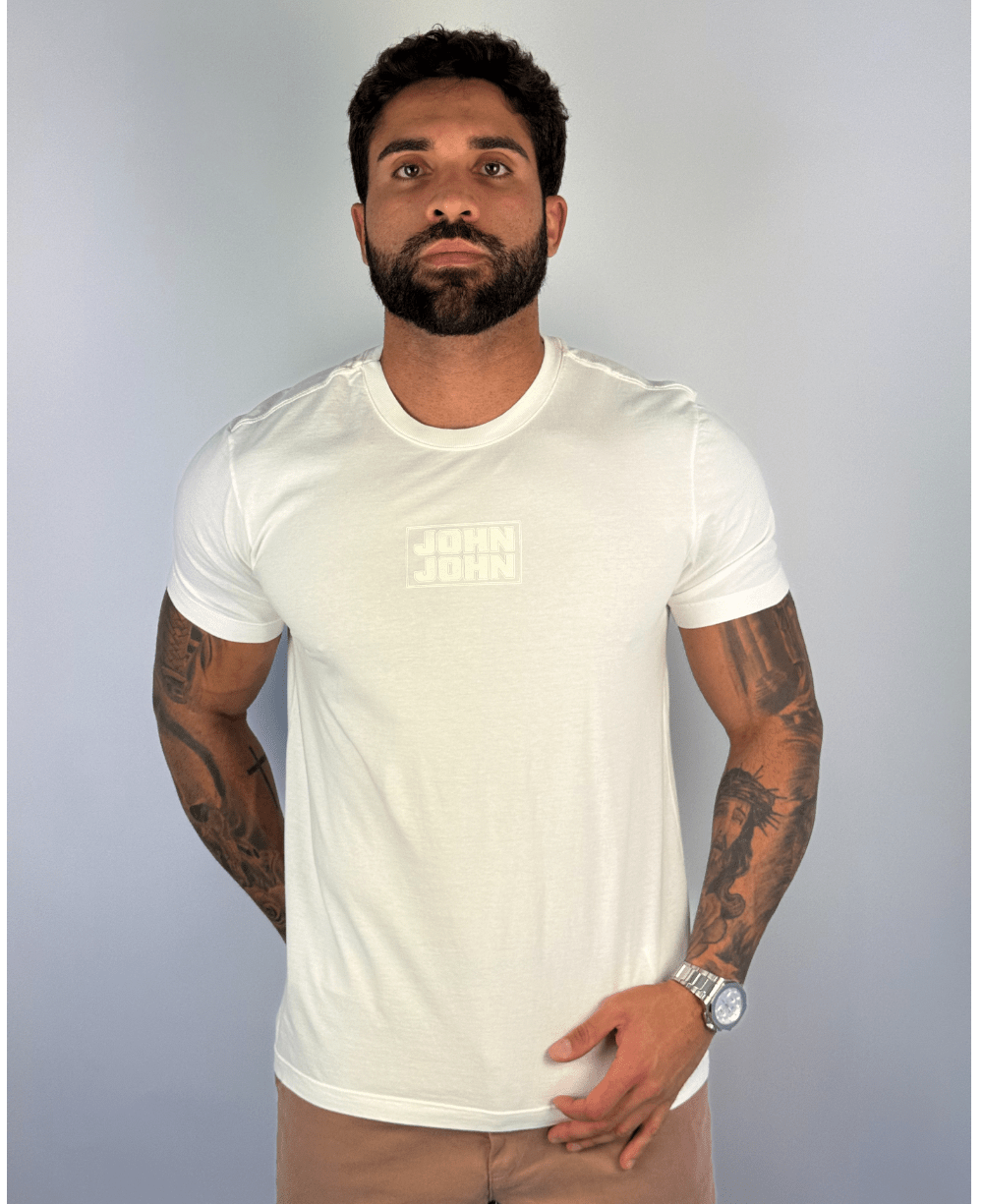 Camiseta T-Shirt Sl Square Off White - John John