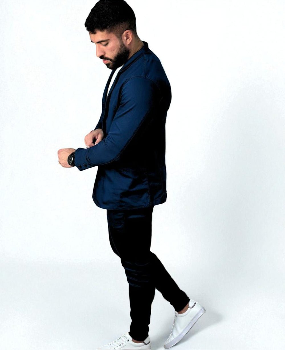 Blazer Azul Royal Masculino Básico Com Bolso - Paladho´s Jeans Wear