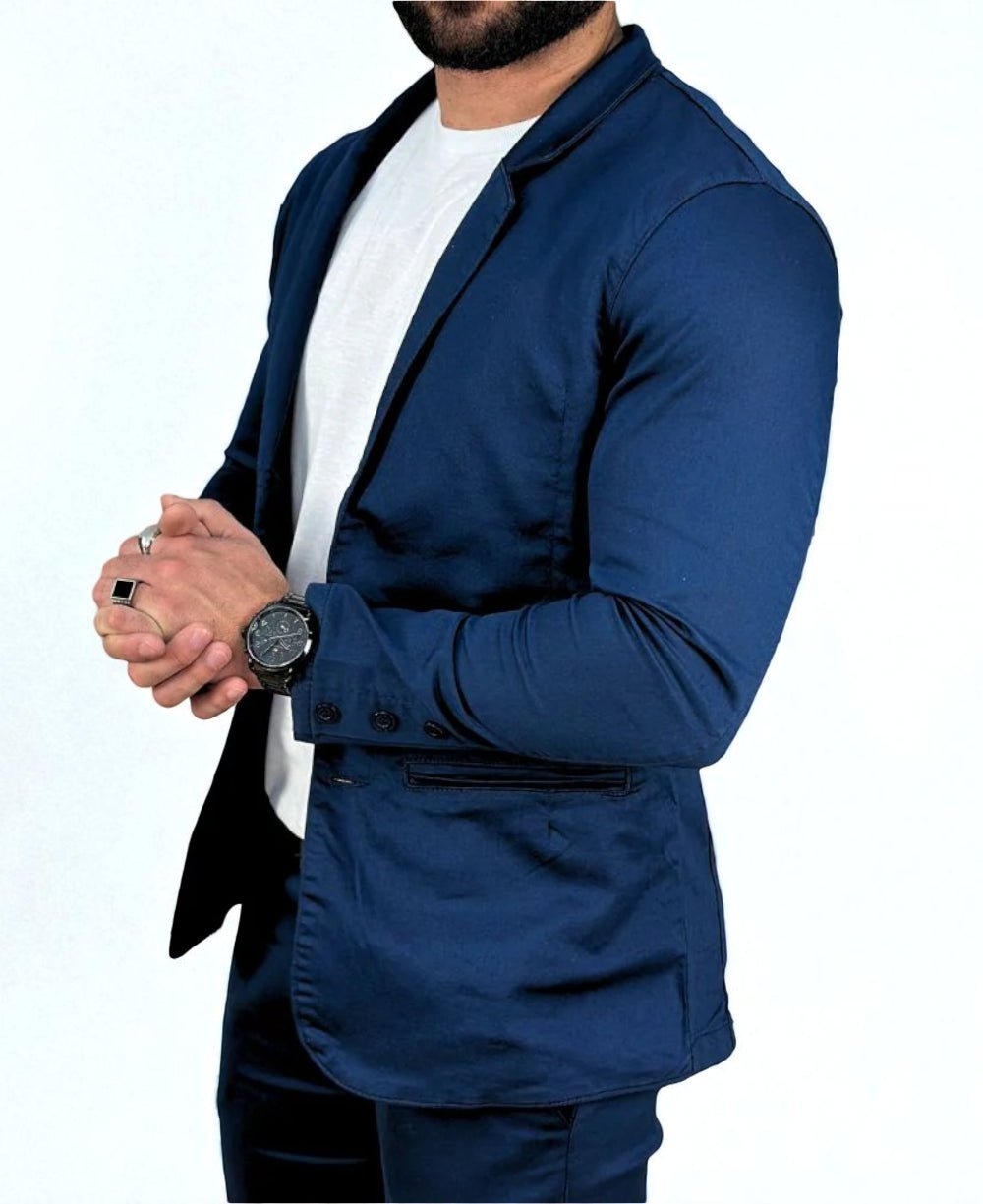 Blazer Azul Royal Masculino Básico Com Bolso - Paladho´s Jeans Wear