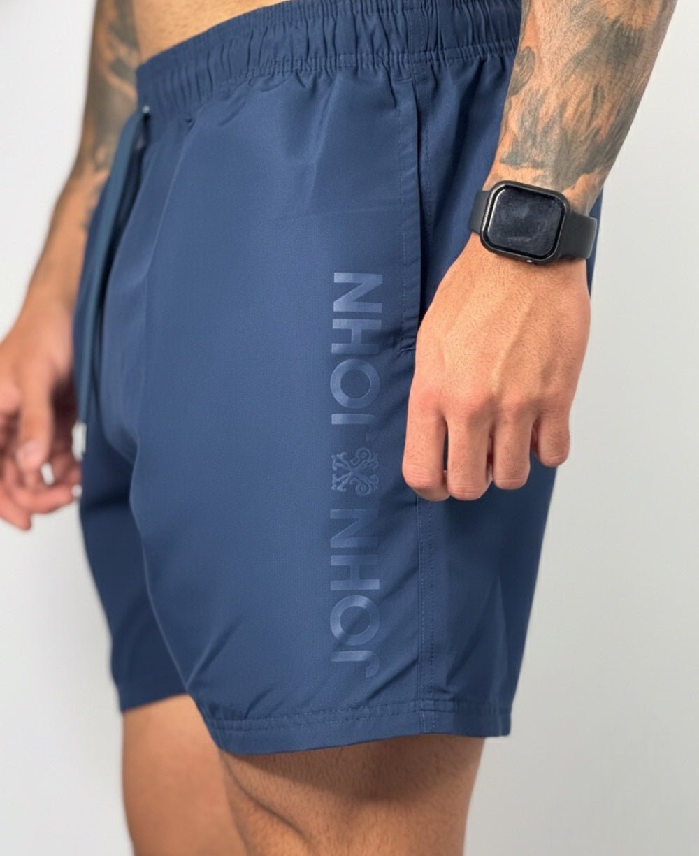 Shorts Praia Azul Marinho Masculino Reto Fiji - John John