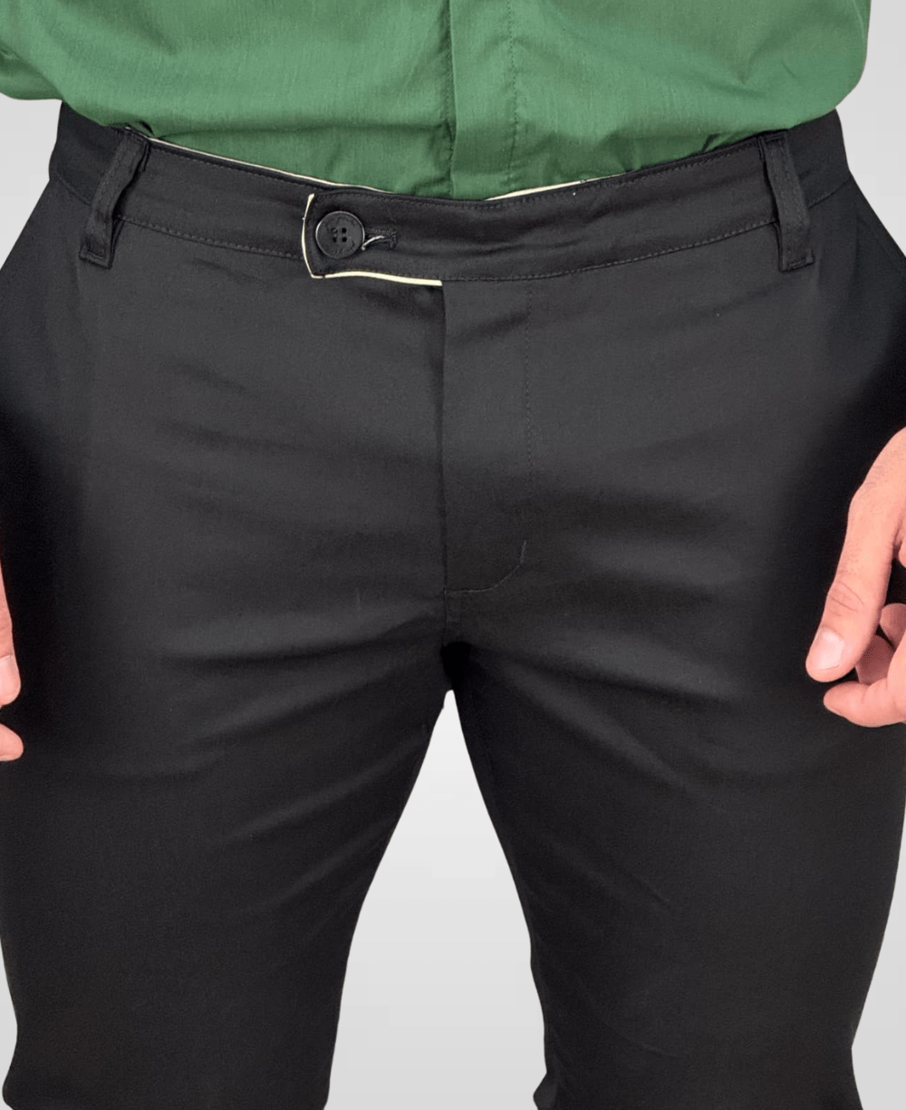 Calça Alfaiataria Preto Masculina Transpassado - Per Pochi
