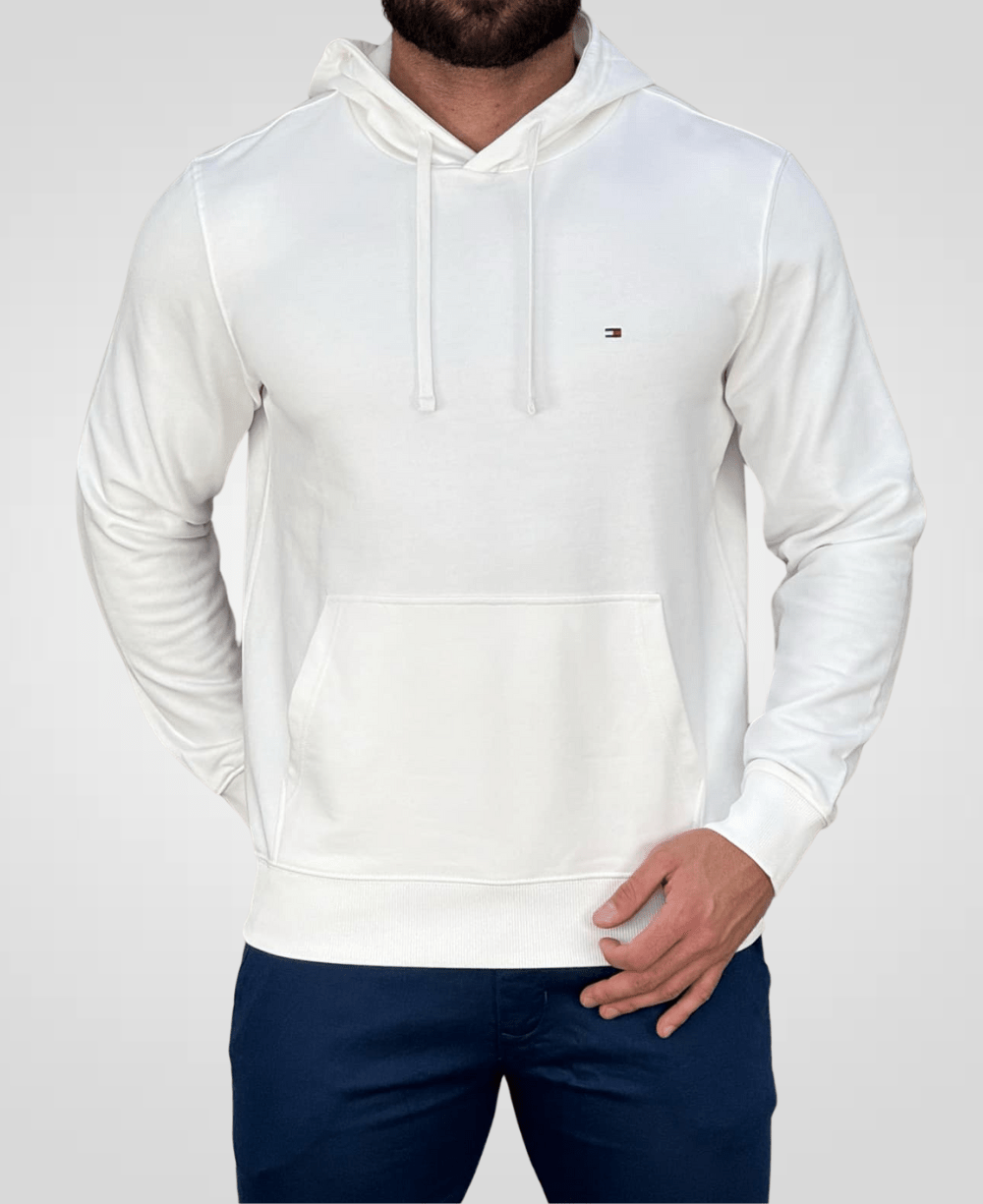 Moletom Branco Masculino Clássico Felpado - Tommy Hilfiger