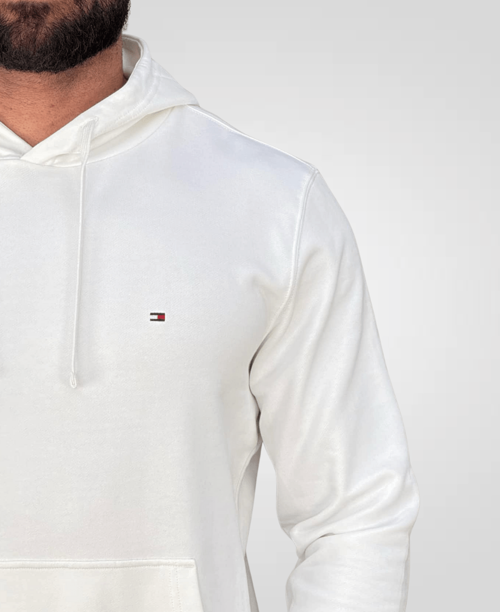 Moletom Branco Masculino Clássico Felpado - Tommy Hilfiger