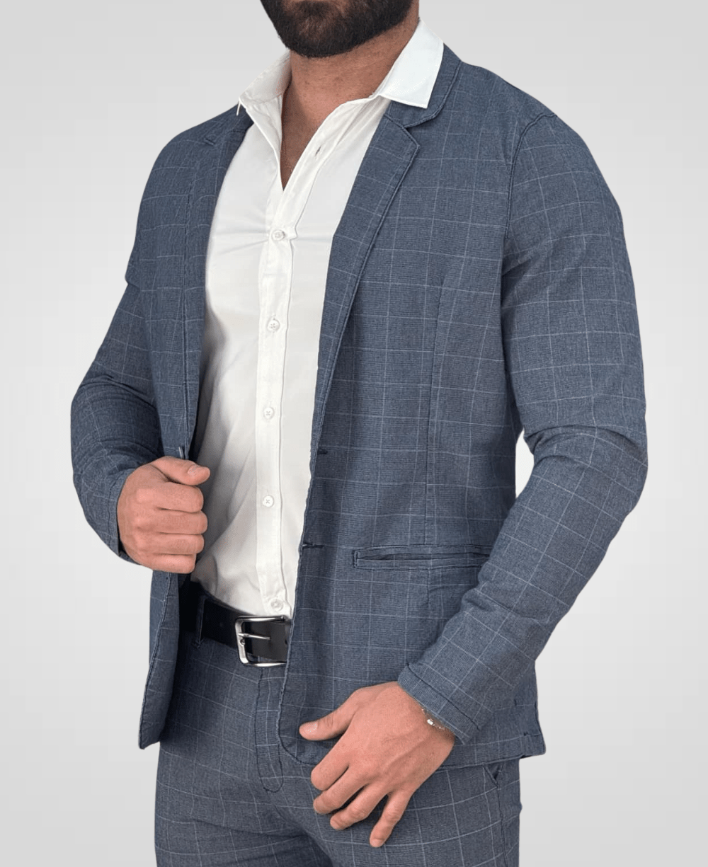 Blazer Xadrez Masculino Básico Acetinado - Paladho´s Jeans Wear