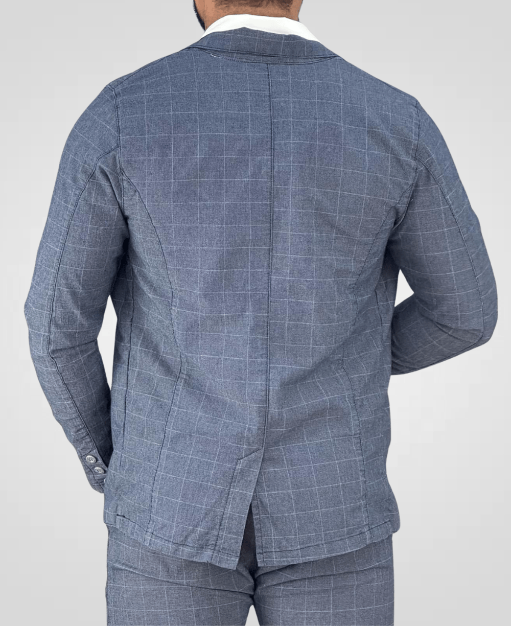 Blazer Xadrez Masculino Básico Acetinado - Paladho´s Jeans Wear