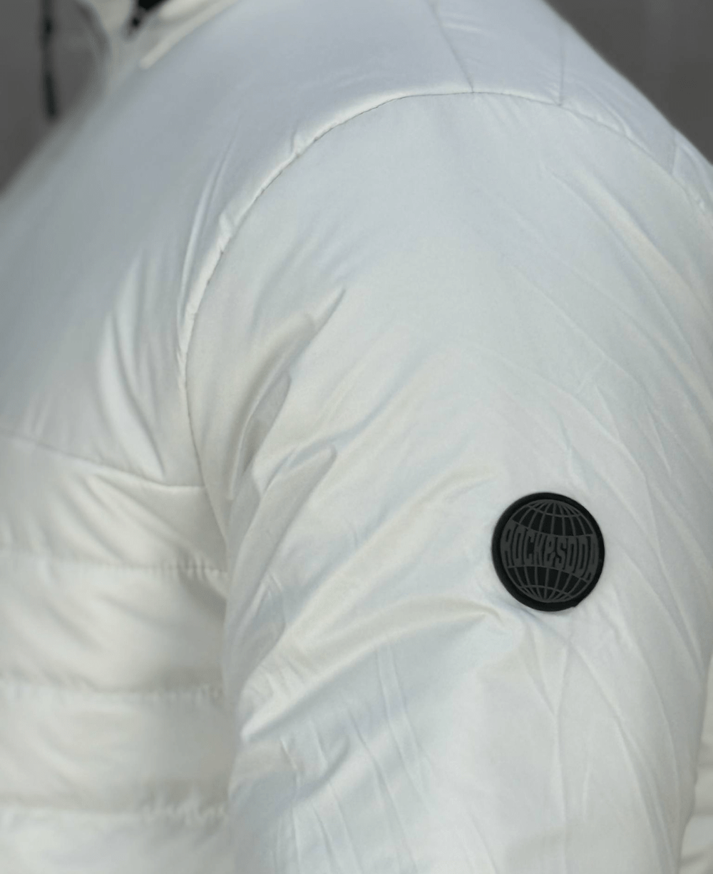 Jaqueta Puffer Branco Com Touca Masculina - Rock & Soda