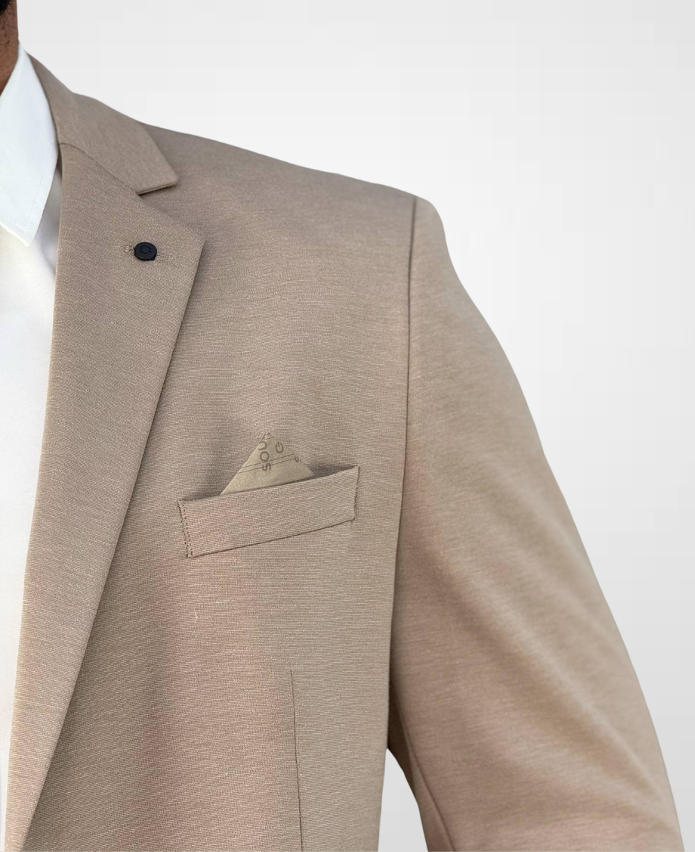 Blazer Caqui Básico Acetinado Slim - Guilherme Soul