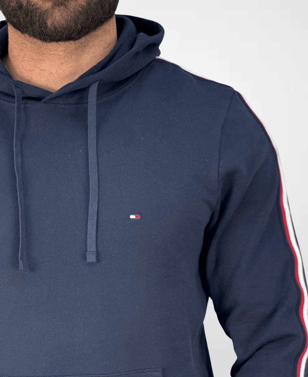 Moletom Azul Marinho Masculino Global Stripe Hoody - Tommy Hilfiger