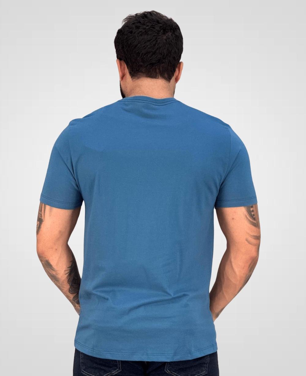 Camiseta Azul Porcelana Masculina Malha Regular - Aramis
