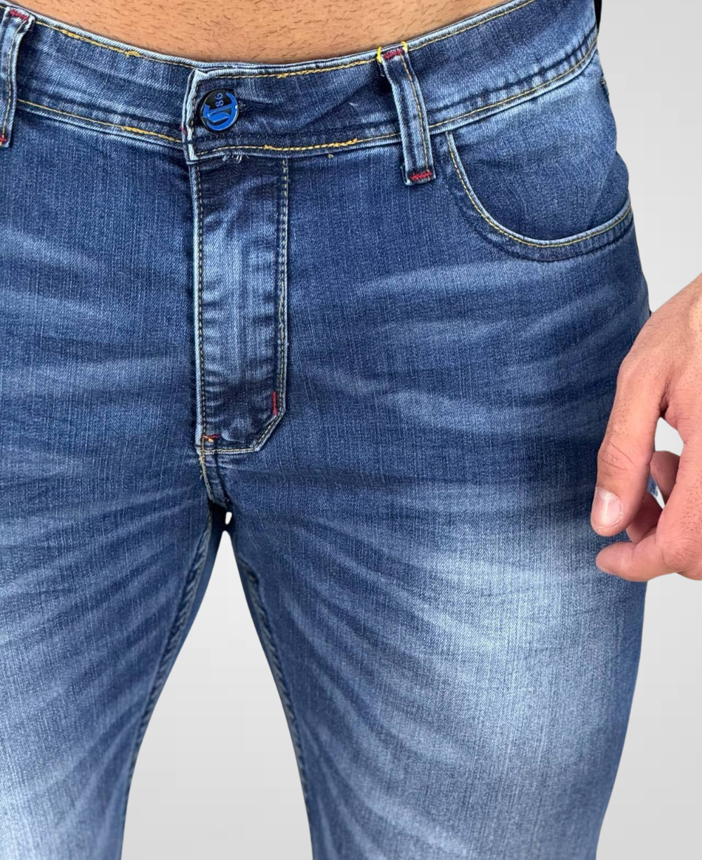 Calça Jeans Mescla Azul Masculina Super Skinny - City Denim