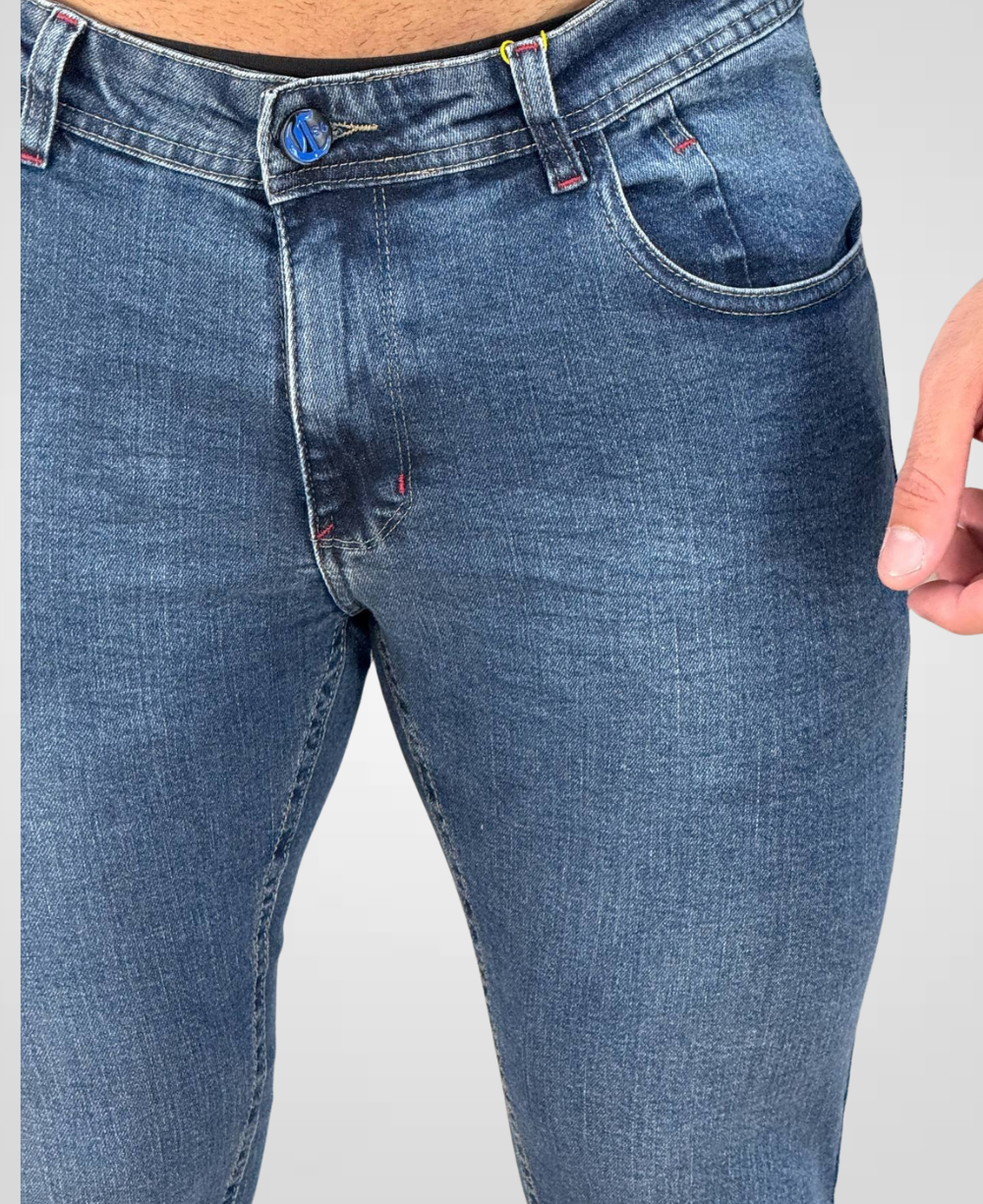 Calça Jeans Mescla Escura Masculina Super Skinny - City Denim