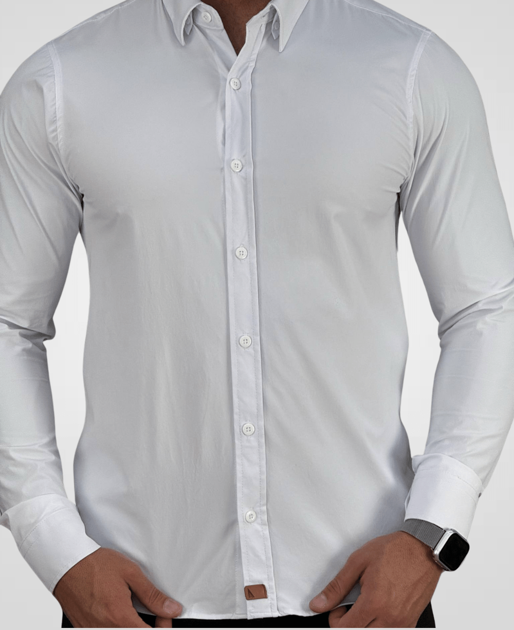 Camisa Social Branco Tecnológica Impermeável-Paladho's