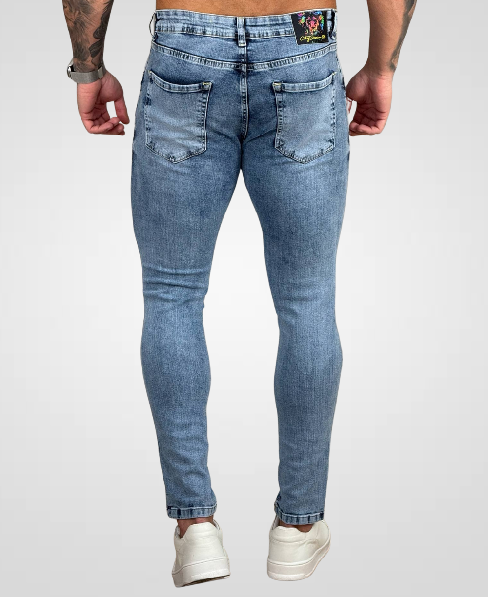 Calça Jeans Mescla Masculina Super Skinny - City Denim