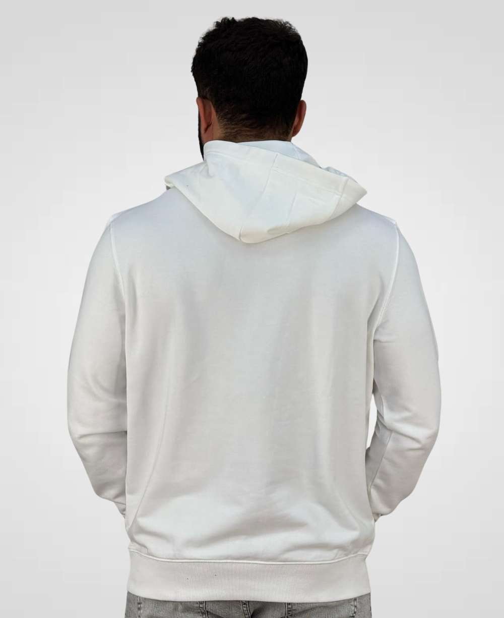 Moletom Branco Masculino Logo Com Capuz- Tommy Hilfiger