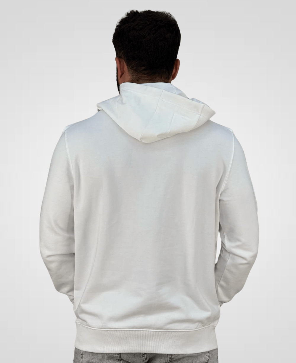 Moletom Branco Masculino Logo Com Capuz- Tommy Hilfiger