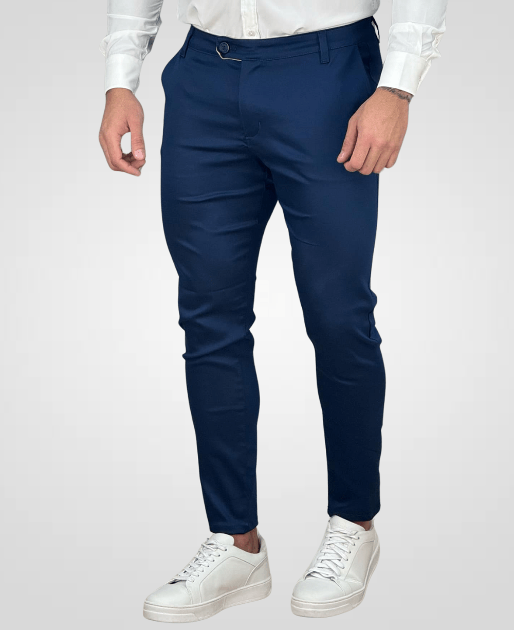 Calça Alfaiataria Azul Royal Masculina Transpassado - Per Pochi