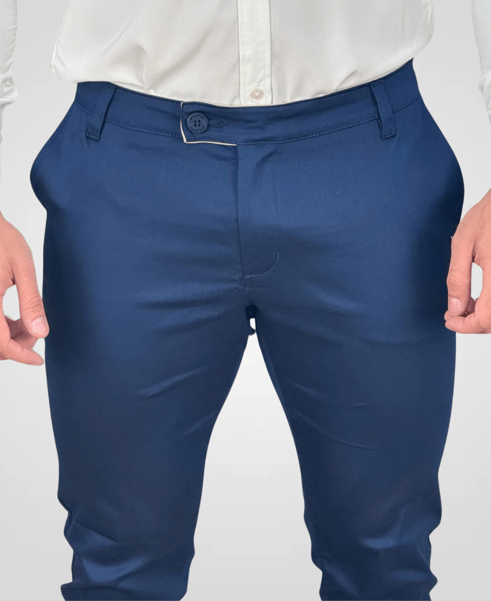 Calça Alfaiataria Azul Royal Masculina Transpassado - Per Pochi