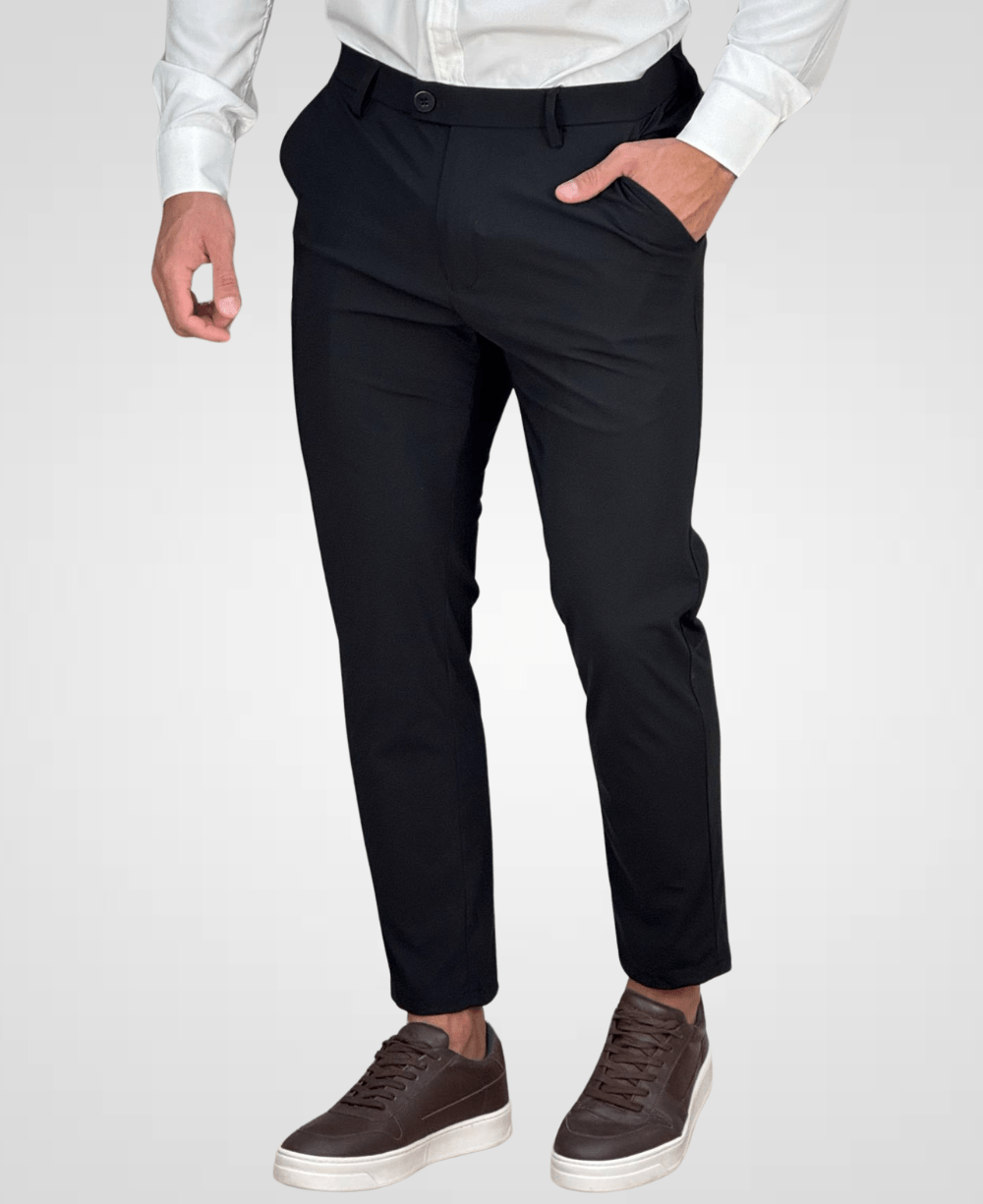Calça Alfaiataria Preto Masculina Tecnológica - Per Pochi