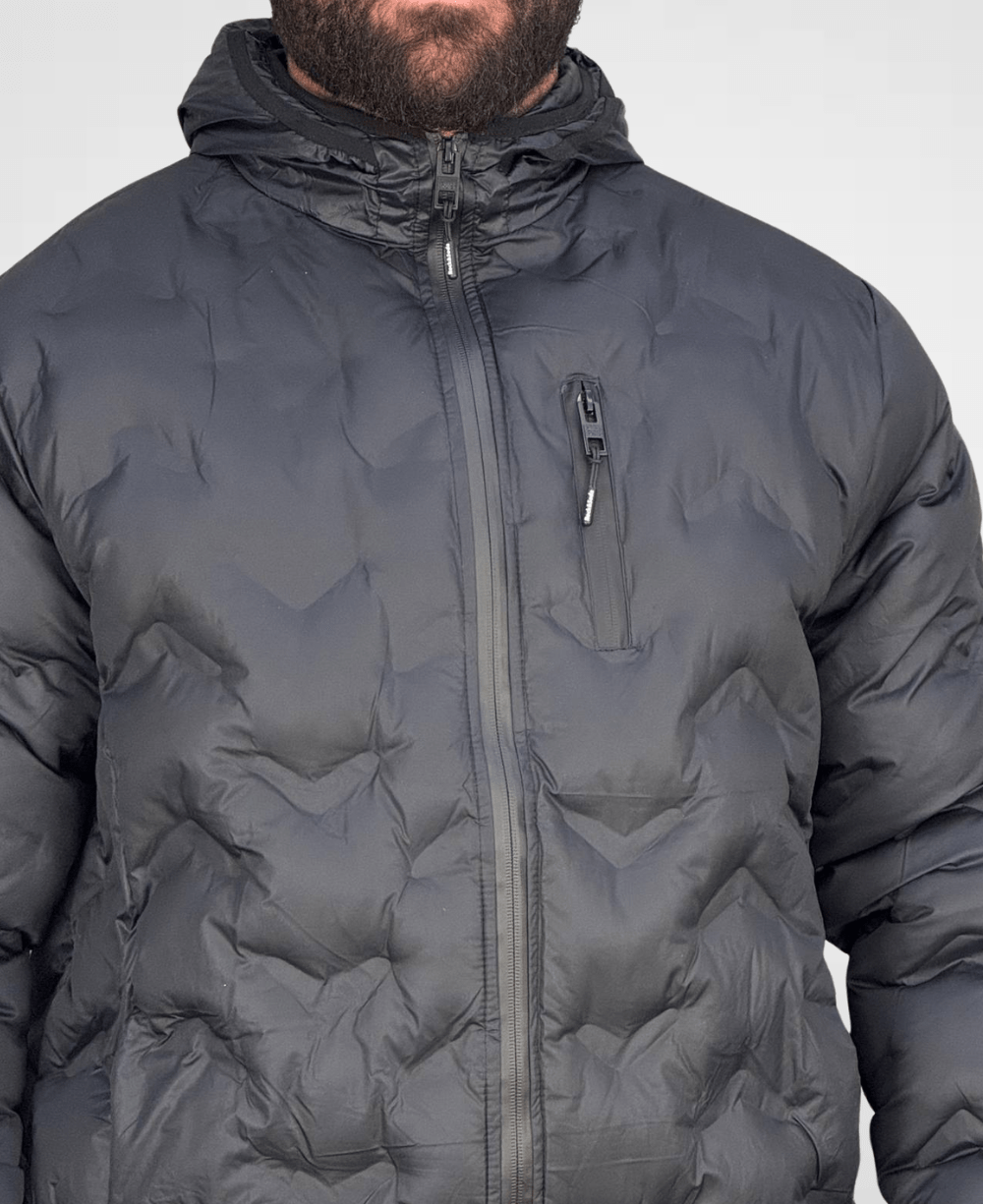 Jaqueta Puffer Preto Com Touca Masculina - Rock & Soda