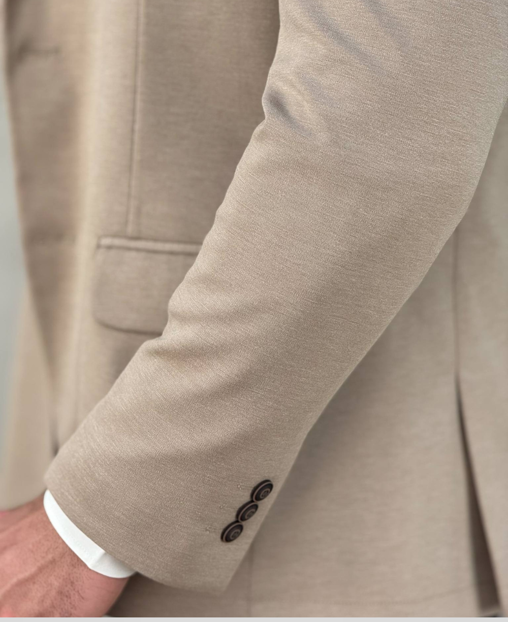Blazer Caqui Básico Acetinado Slim - Guilherme Soul