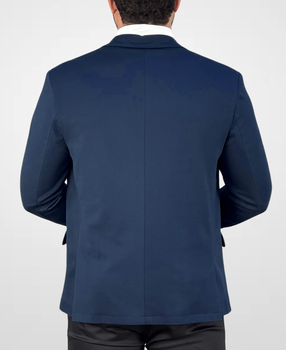 Blazer Azul Marinho Básico Acetinado Slim - Guilherme Soul