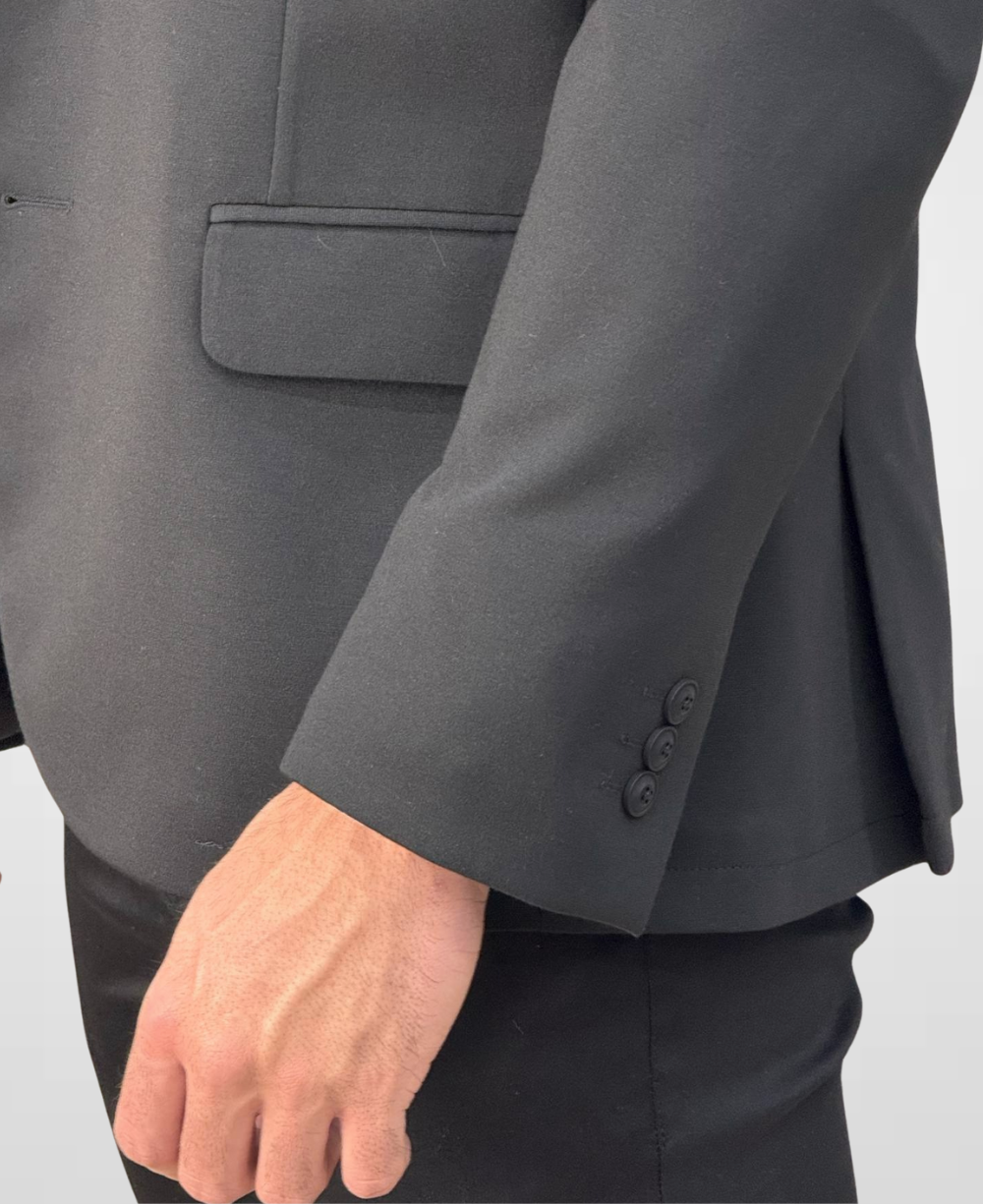 Blazer Preto Básico Acetinado Slim - Guilherme Soul
